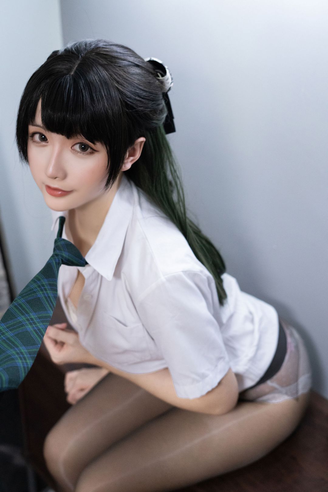 [COS写真]星之迟迟–JK-绿插图6